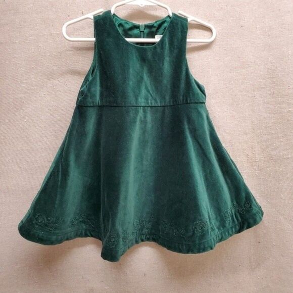 The Children's Place Velvet Green Jumper in size 18 Mos. - Picture 1 of 4